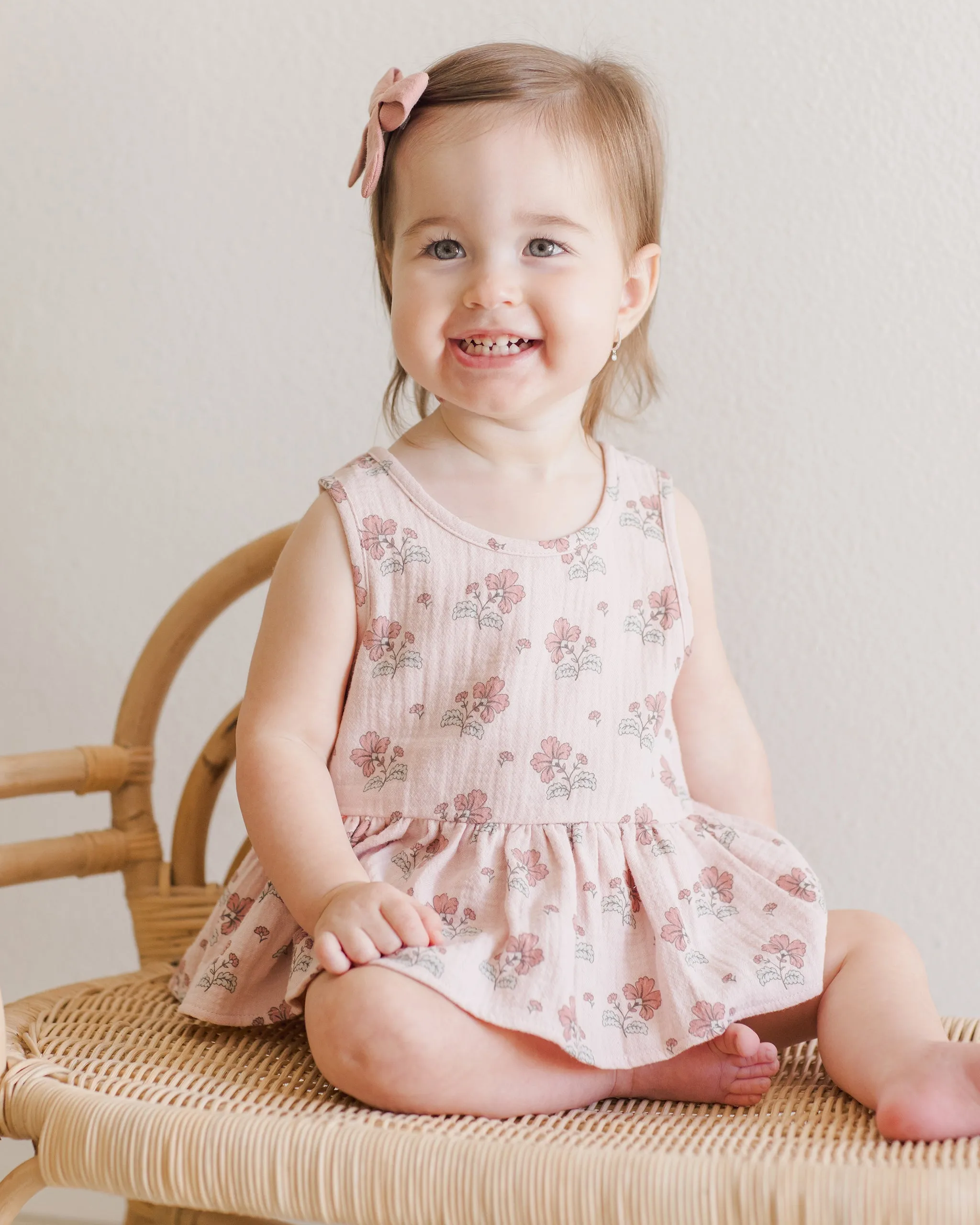 -Sleeveless Peplum Set || Vintage Floral-