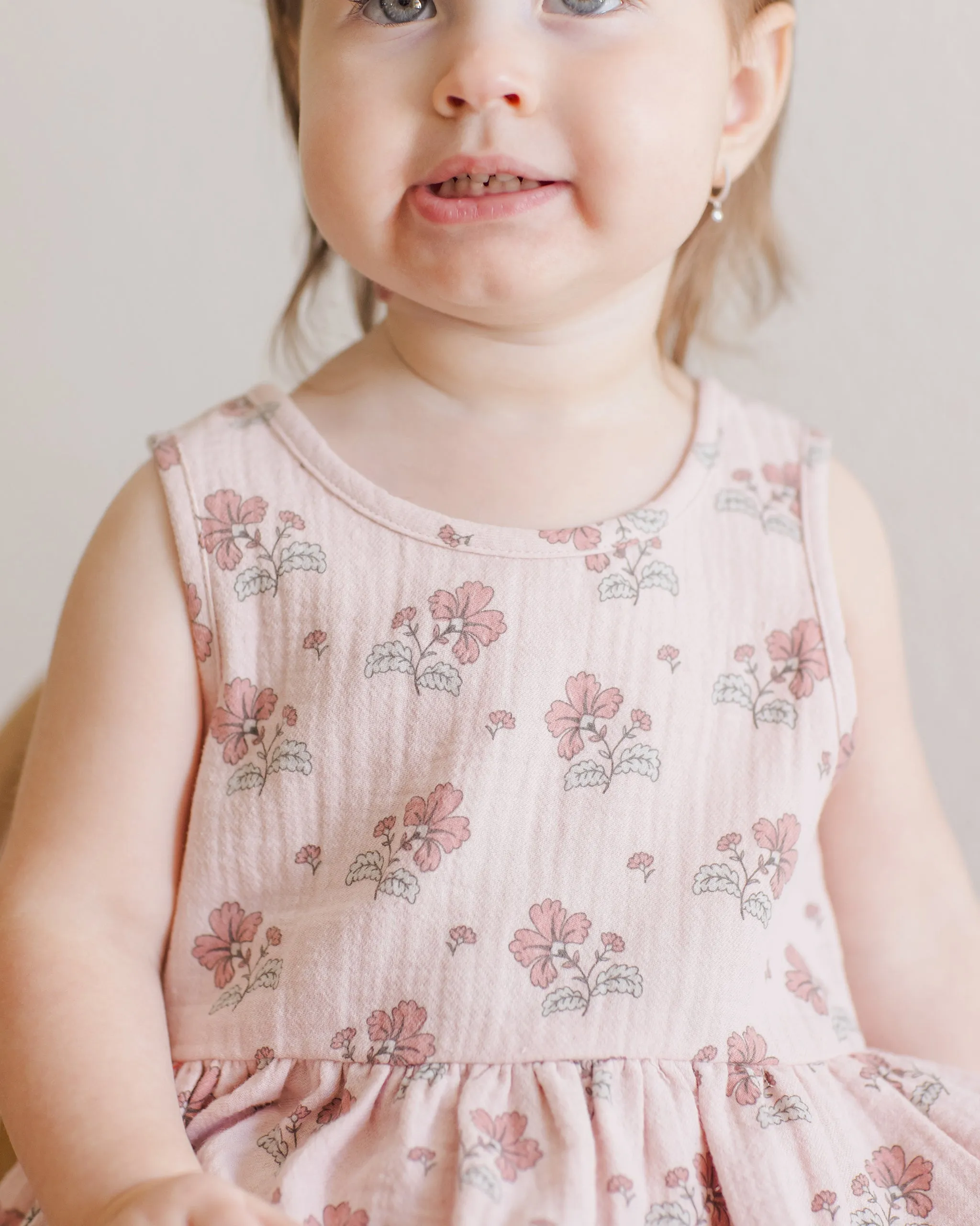 -Sleeveless Peplum Set || Vintage Floral-