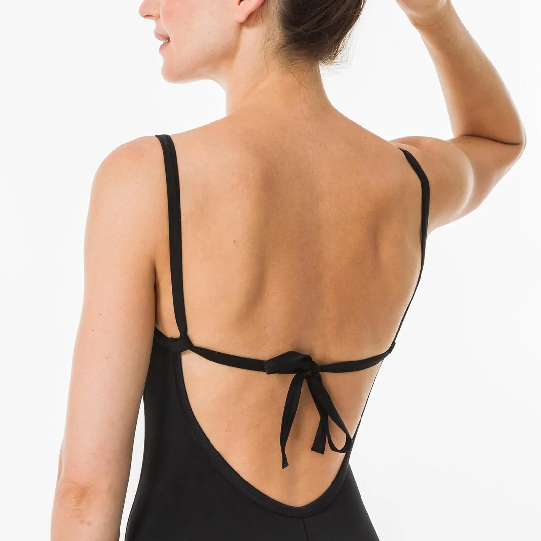 1-piece women's swimsuit CLOE BLACK adjustable X or U shaped back