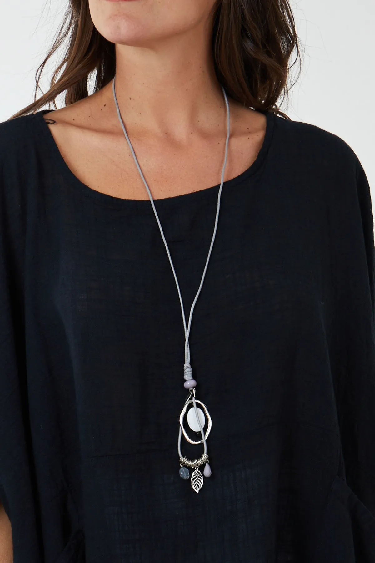 100% Cotton Oversized Pocket Necklace Top