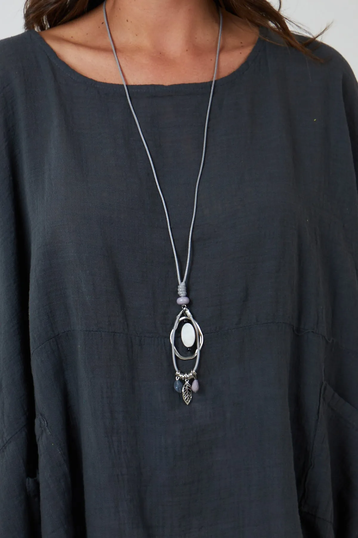100% Cotton Oversized Pocket Necklace Top