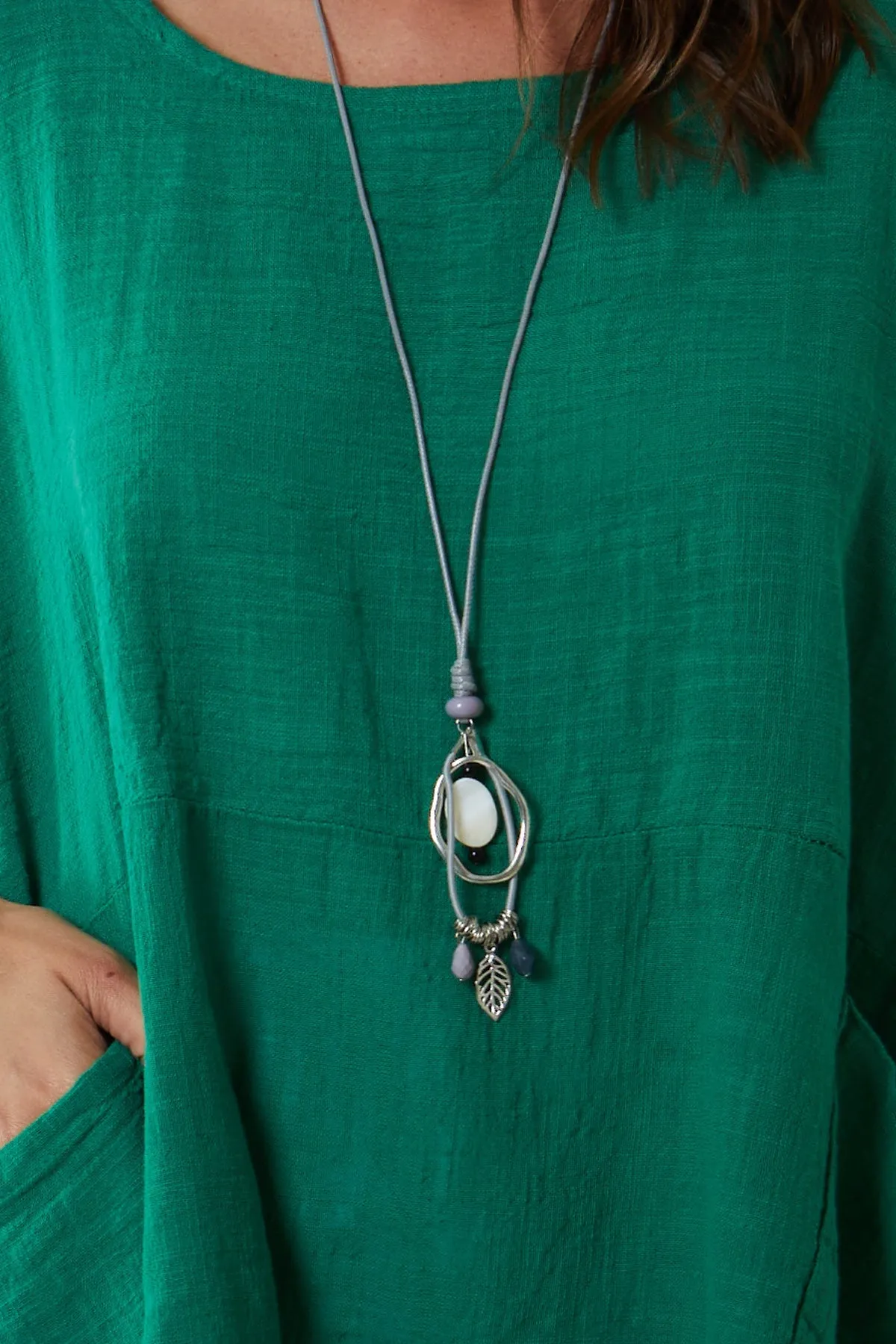 100% Cotton Oversized Pocket Necklace Top
