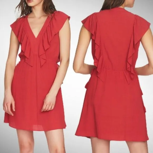 1.State NWT Gypsy Night Ruffled Sleeveless Dress Sz-S