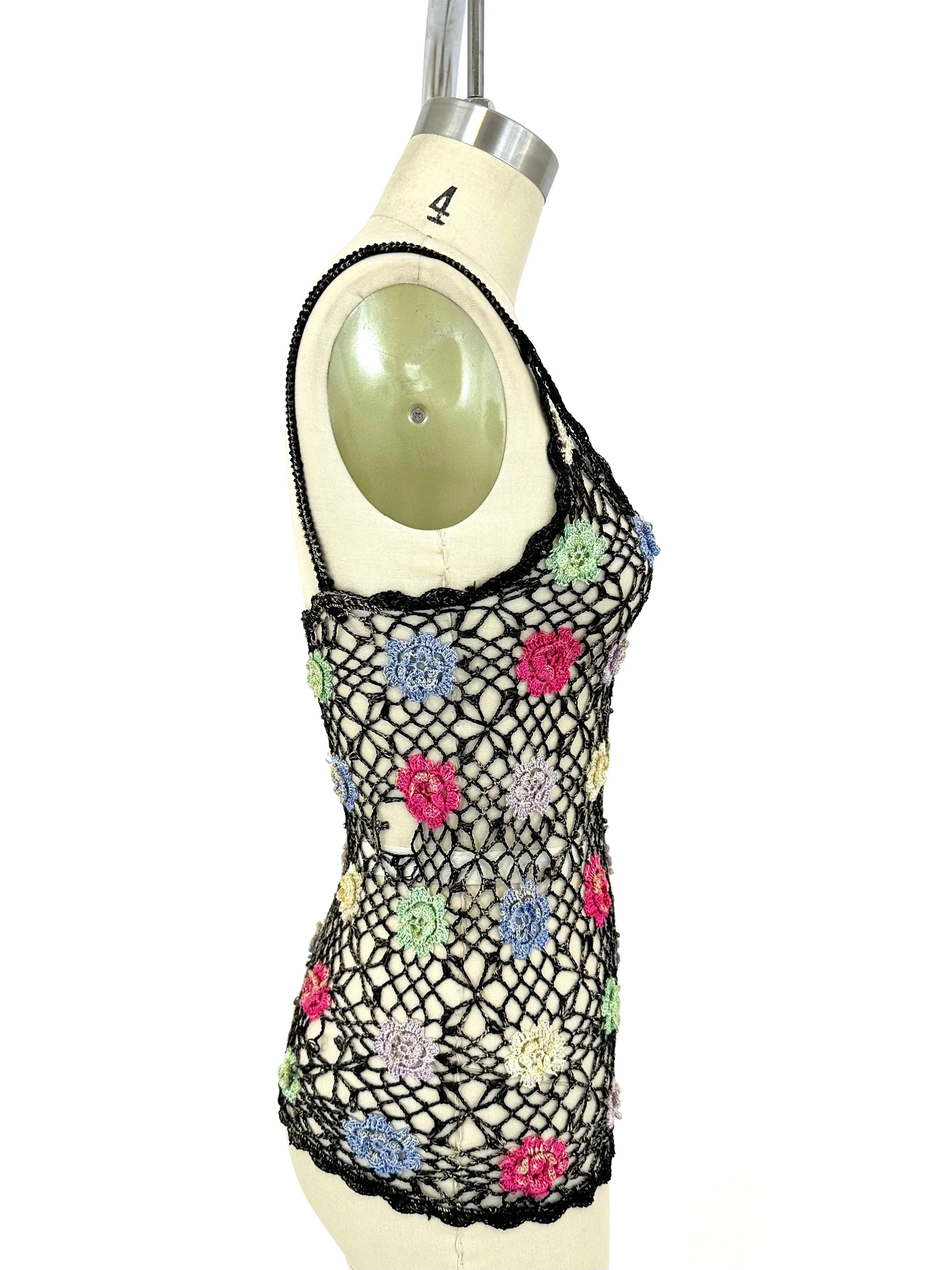 90s Floral Crochet Camisole