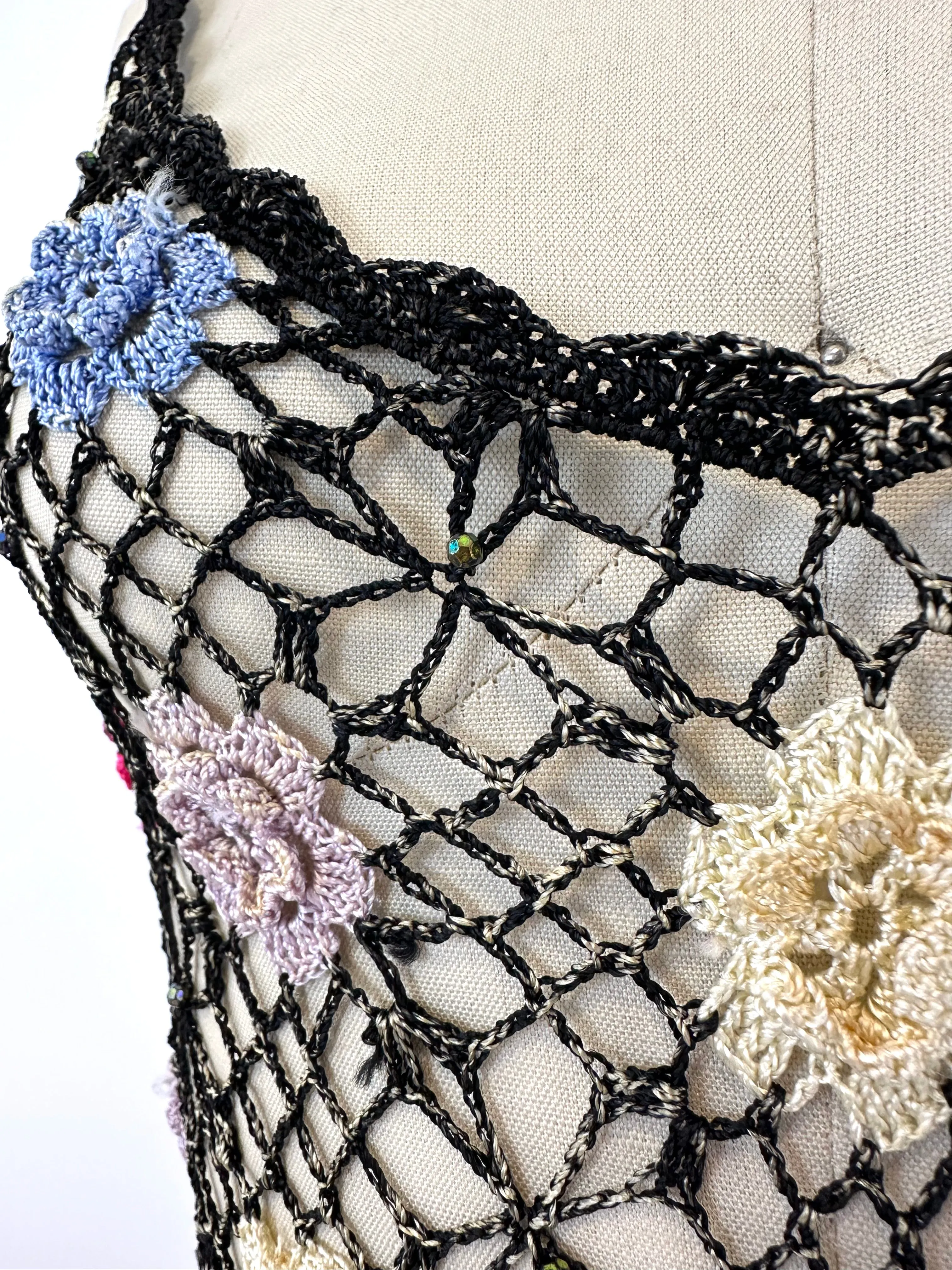 90s Floral Crochet Camisole