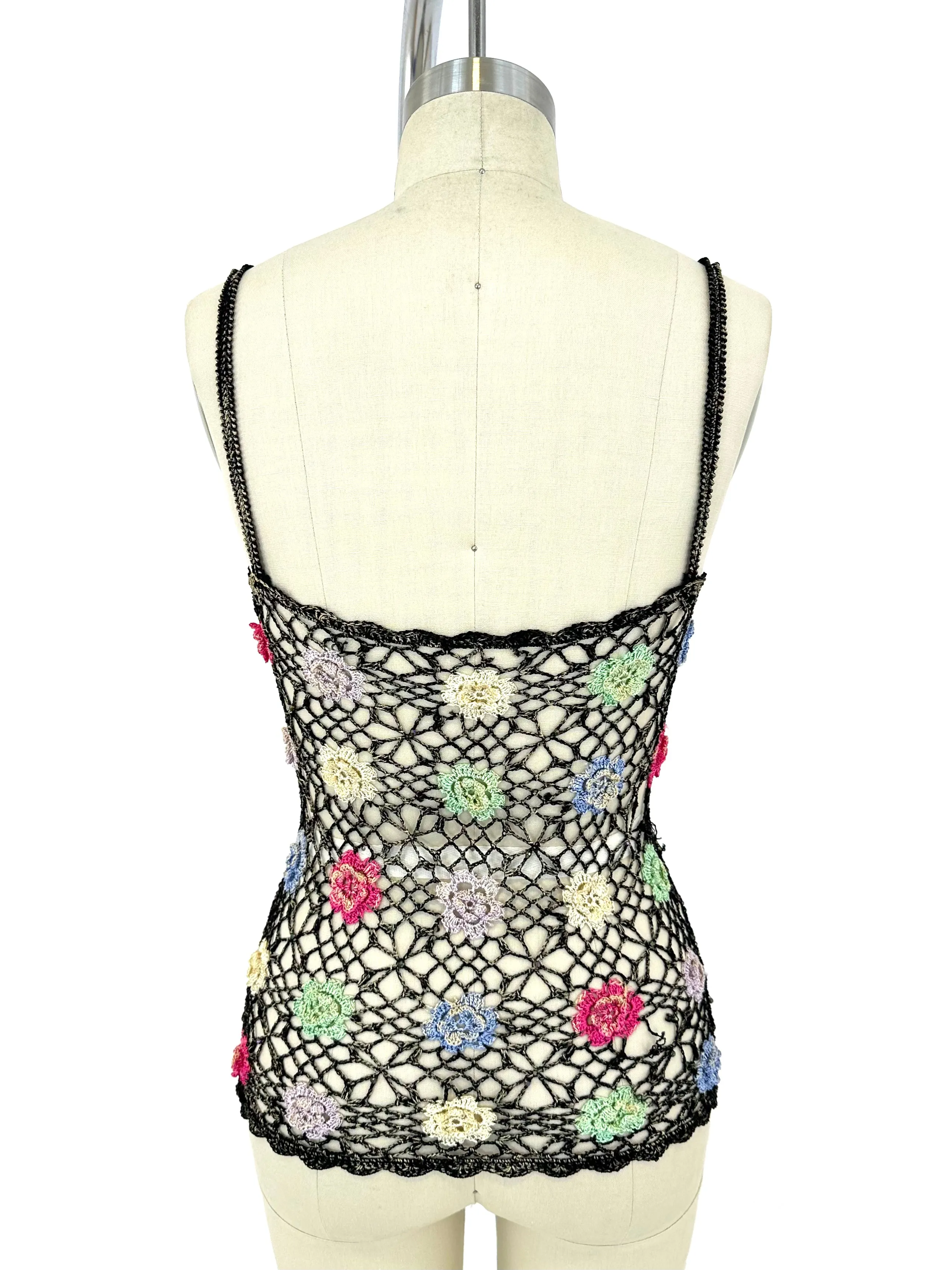 90s Floral Crochet Camisole