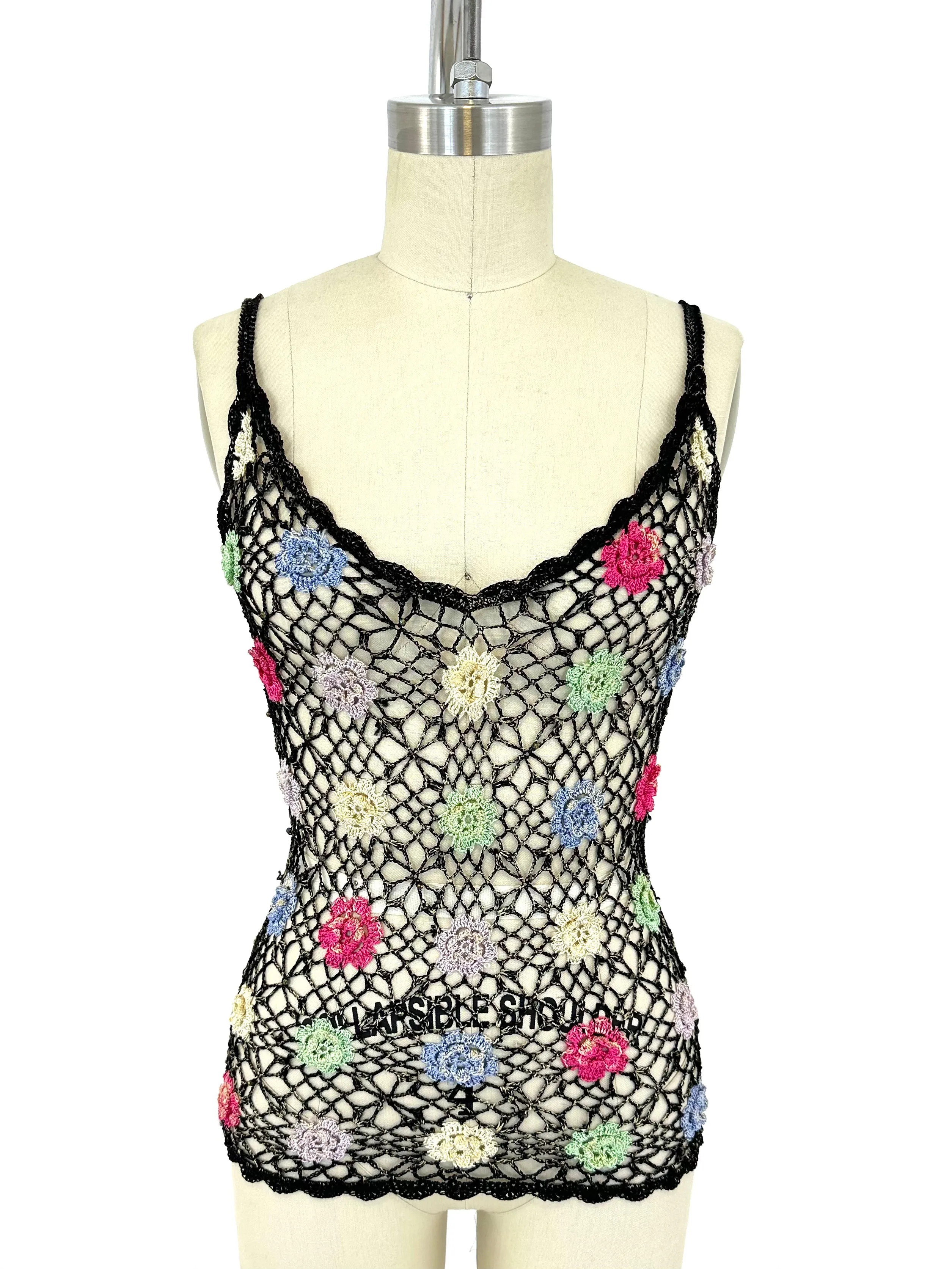 90s Floral Crochet Camisole