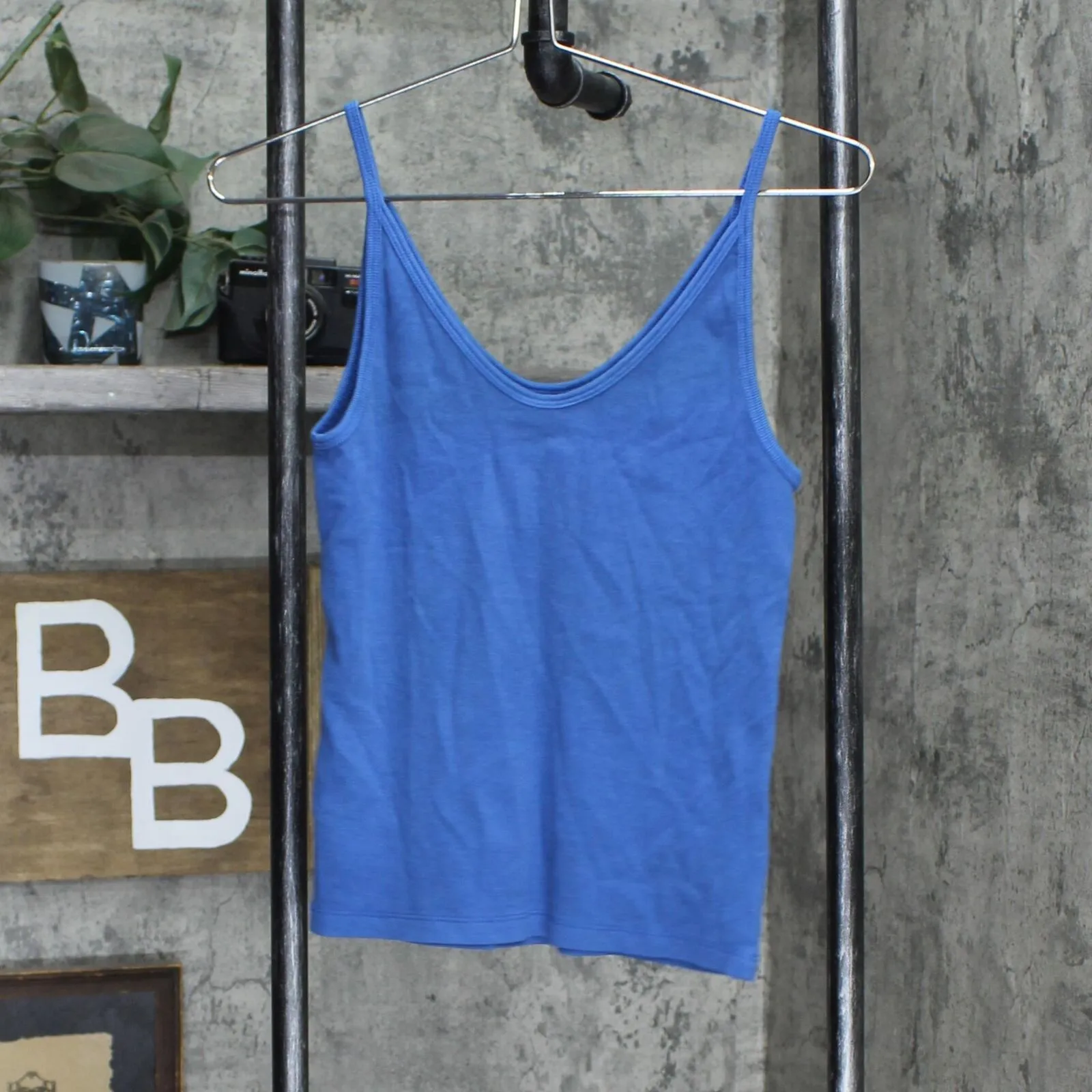A New Day Womens Ribbed Knit Cami Tank Top Blue S