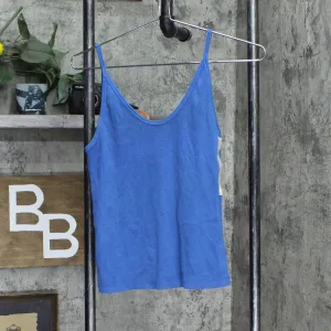 A New Day Womens Ribbed Knit Cami Tank Top Blue S