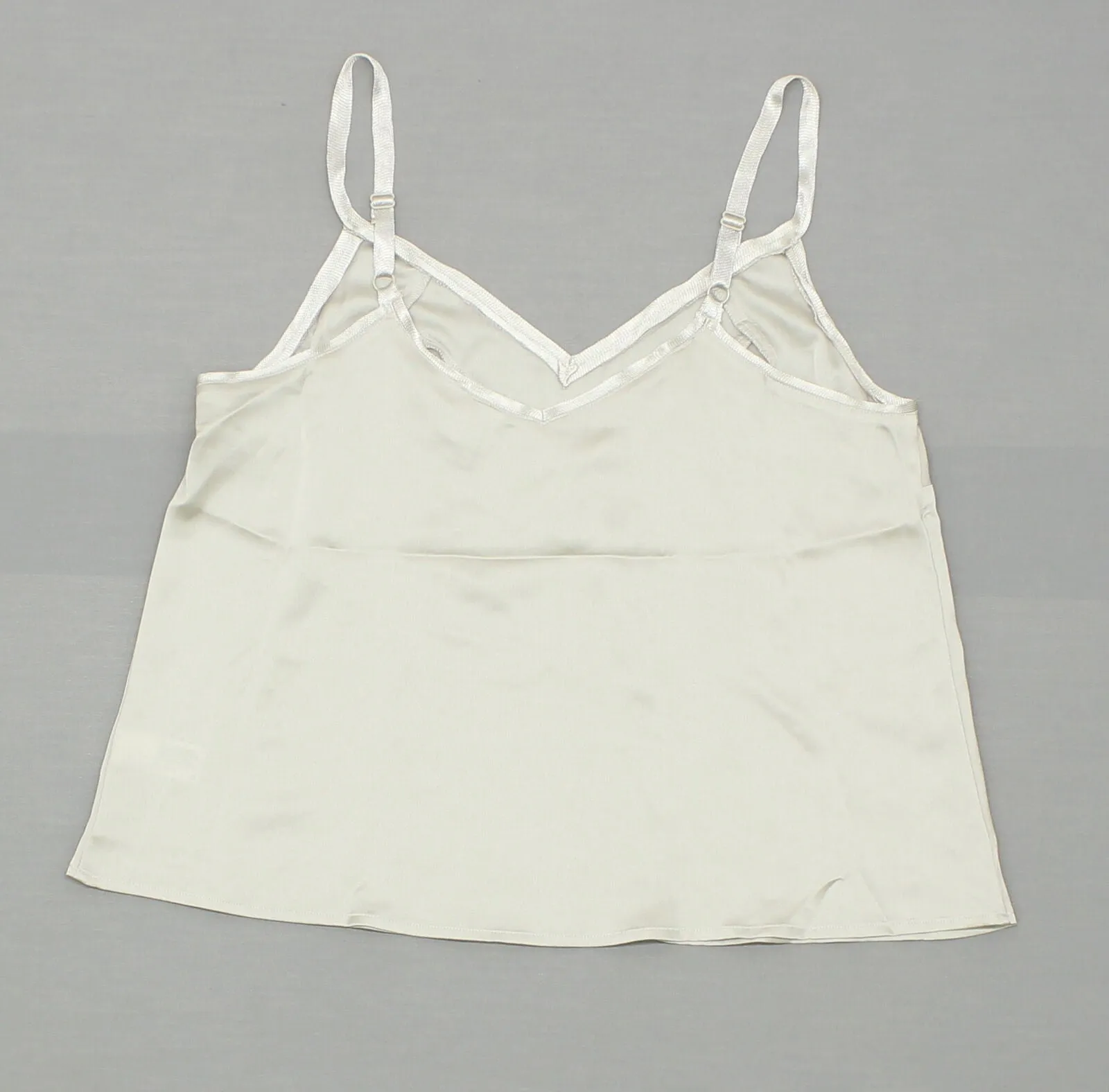 A New Day Women's Satin Camisole Ivory Grey Medium