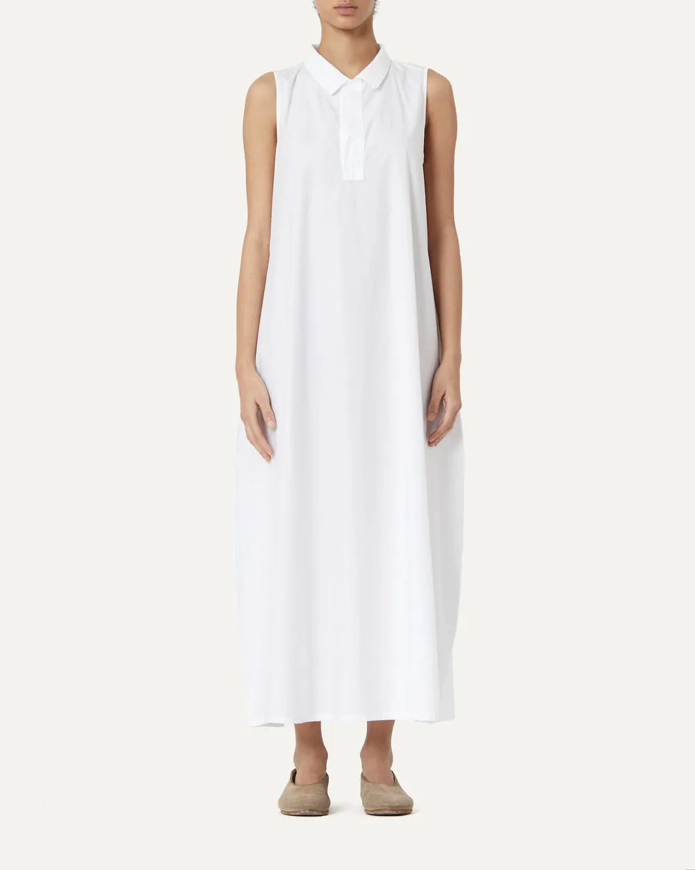 Abito Felice Dress in White Stripe
