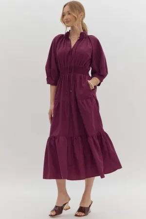 Adair tiered Midi dress