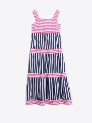 Adelia Dress - Poplin Stripes
