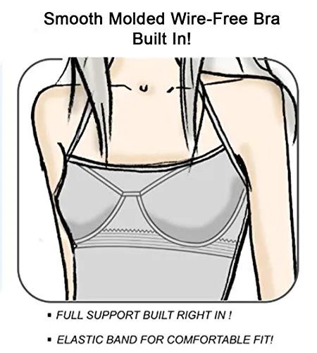 Alessandra B Wire-Free Molded Cup Cotton Tank Top - M8812