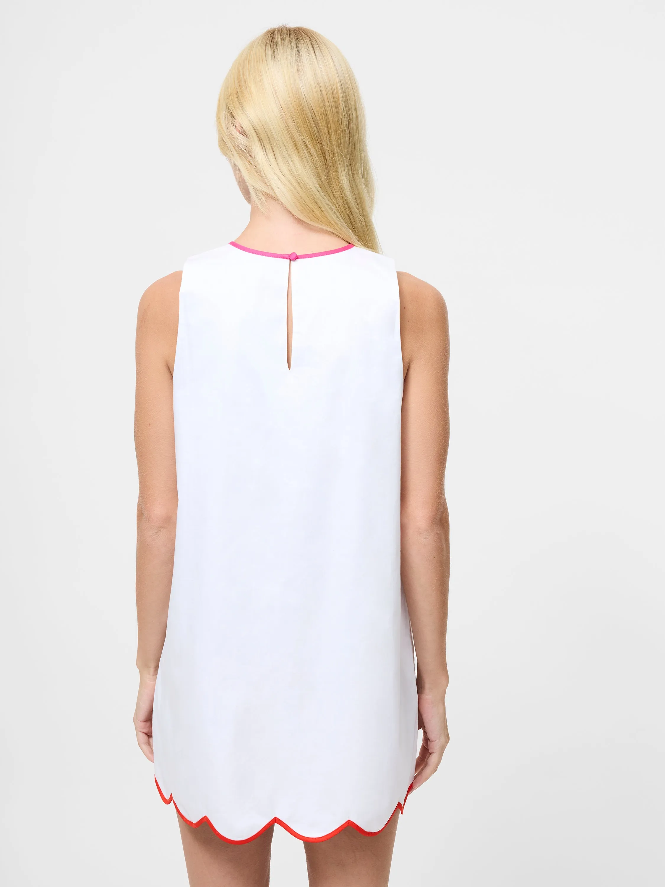 Alexis Poplin Scallop Hem Mini Dress