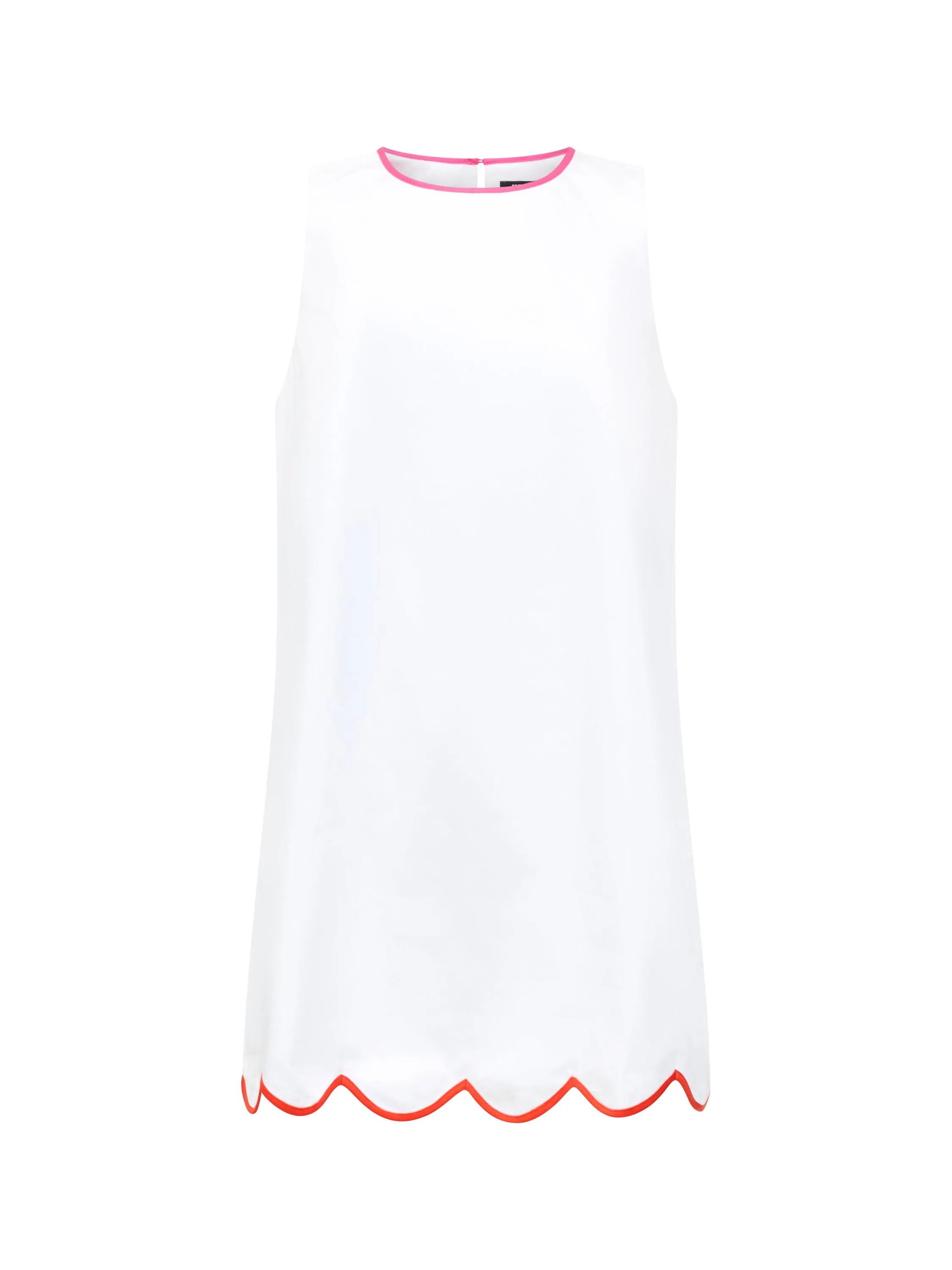 Alexis Poplin Scallop Hem Mini Dress