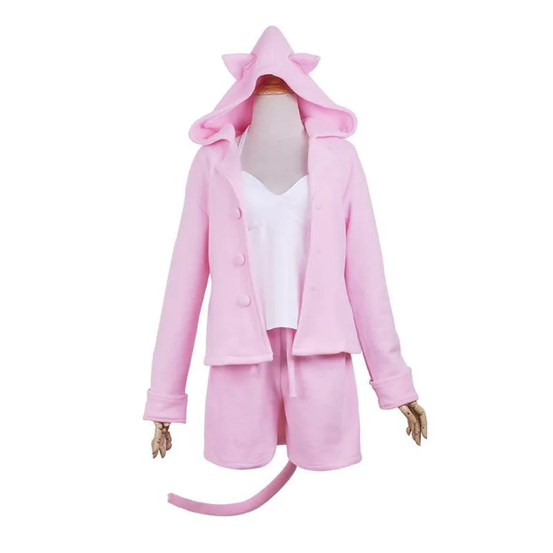 Anime Re:Zero Starting Life in Another World Rem and Ram Cat Pajamas Cosplay Costume