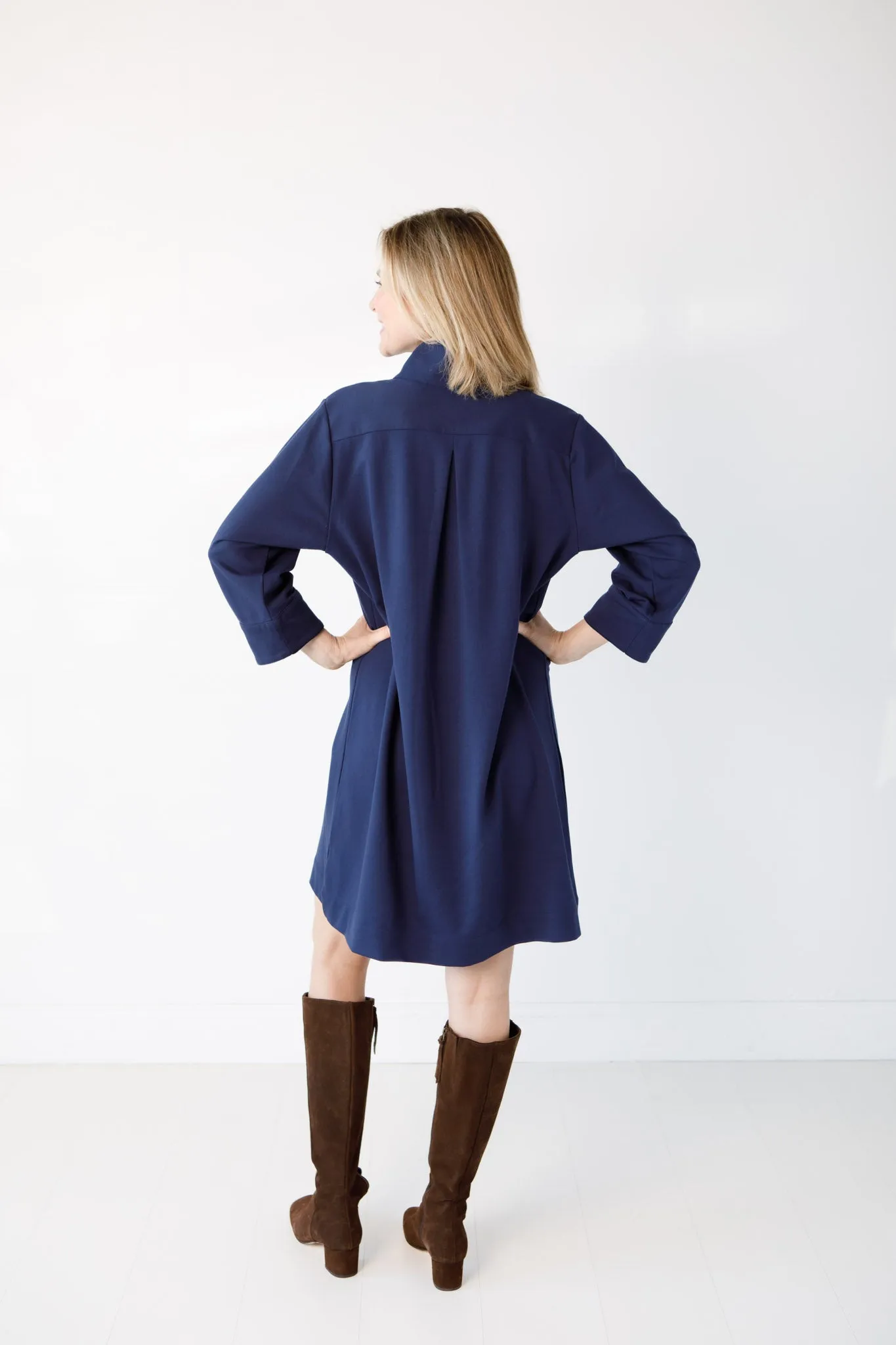Arden Dress-Ponte Knit/Denim
