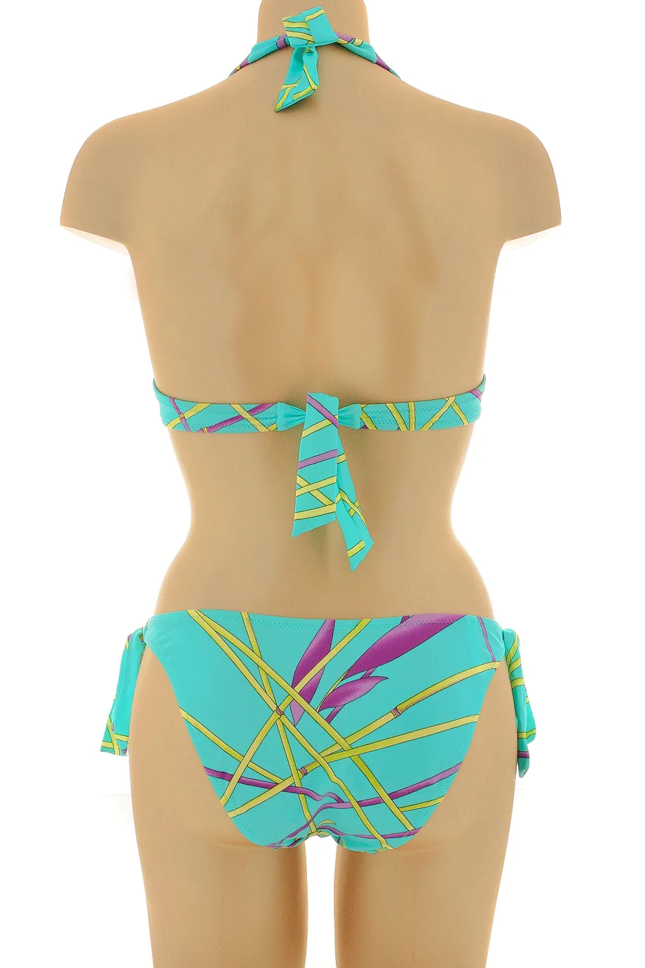 ARGENTOVIVO FLOWER Multicolor Turquoise Halter Bikini
