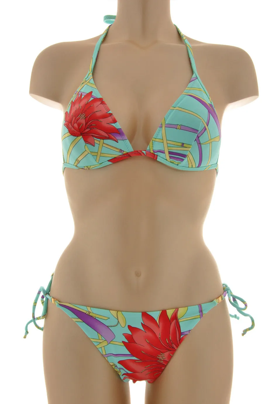 ARGENTOVIVO MOANDA Multicolor Light Blue Floral Triangle Bikini