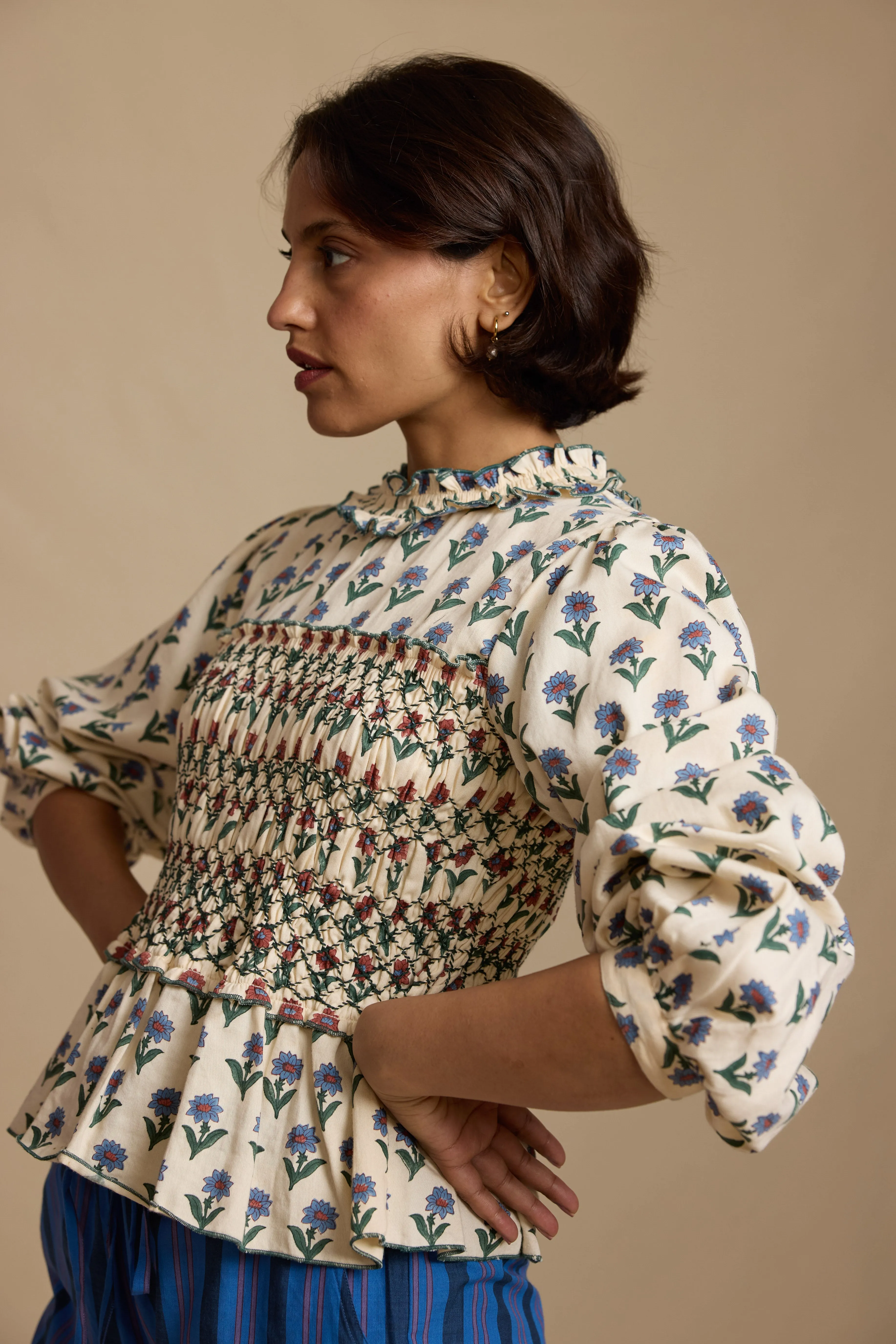 Arles Top in Kashmir Flower