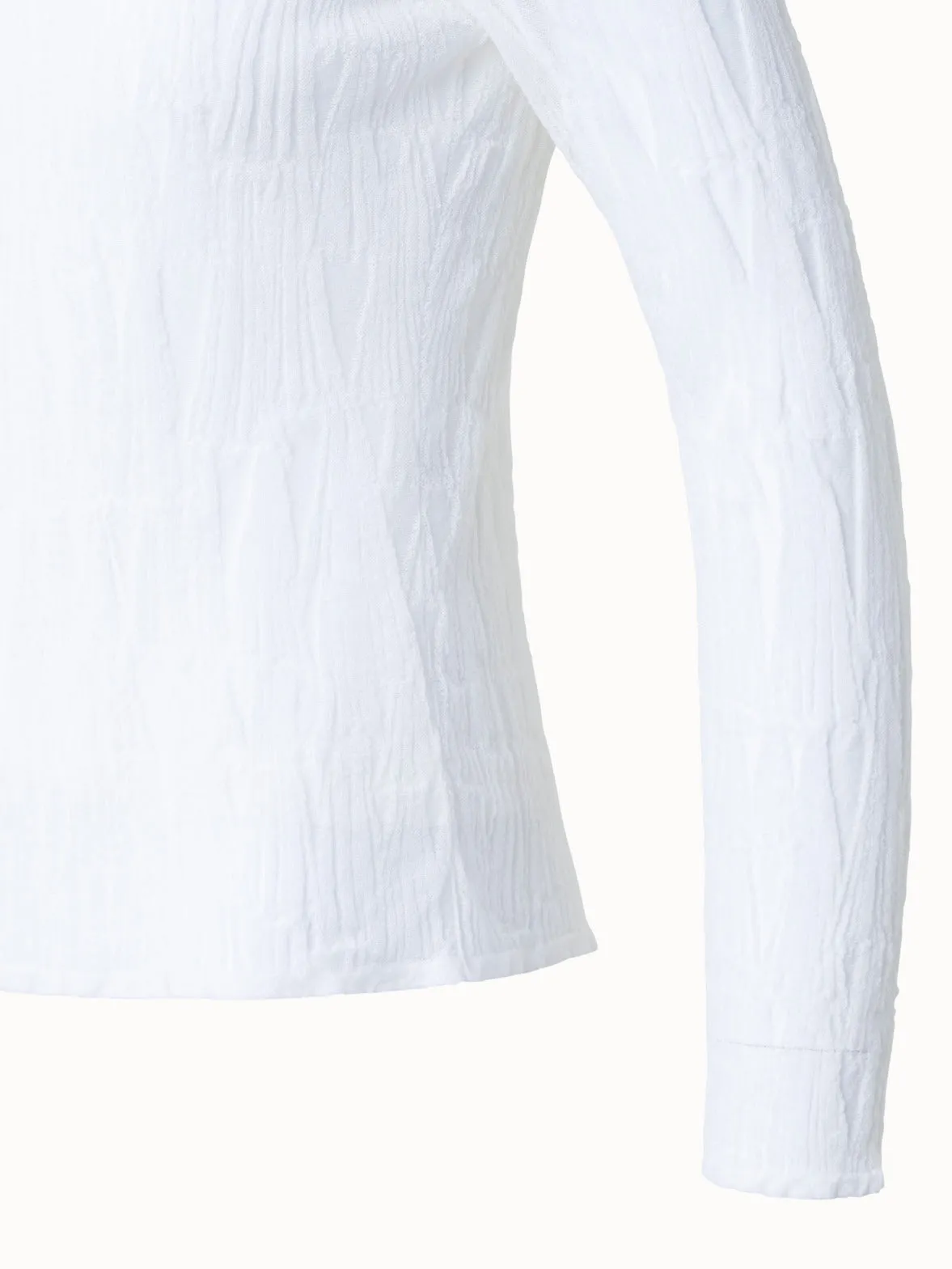 Asagao Knit Sweater with Semi-Sheer Sleeve