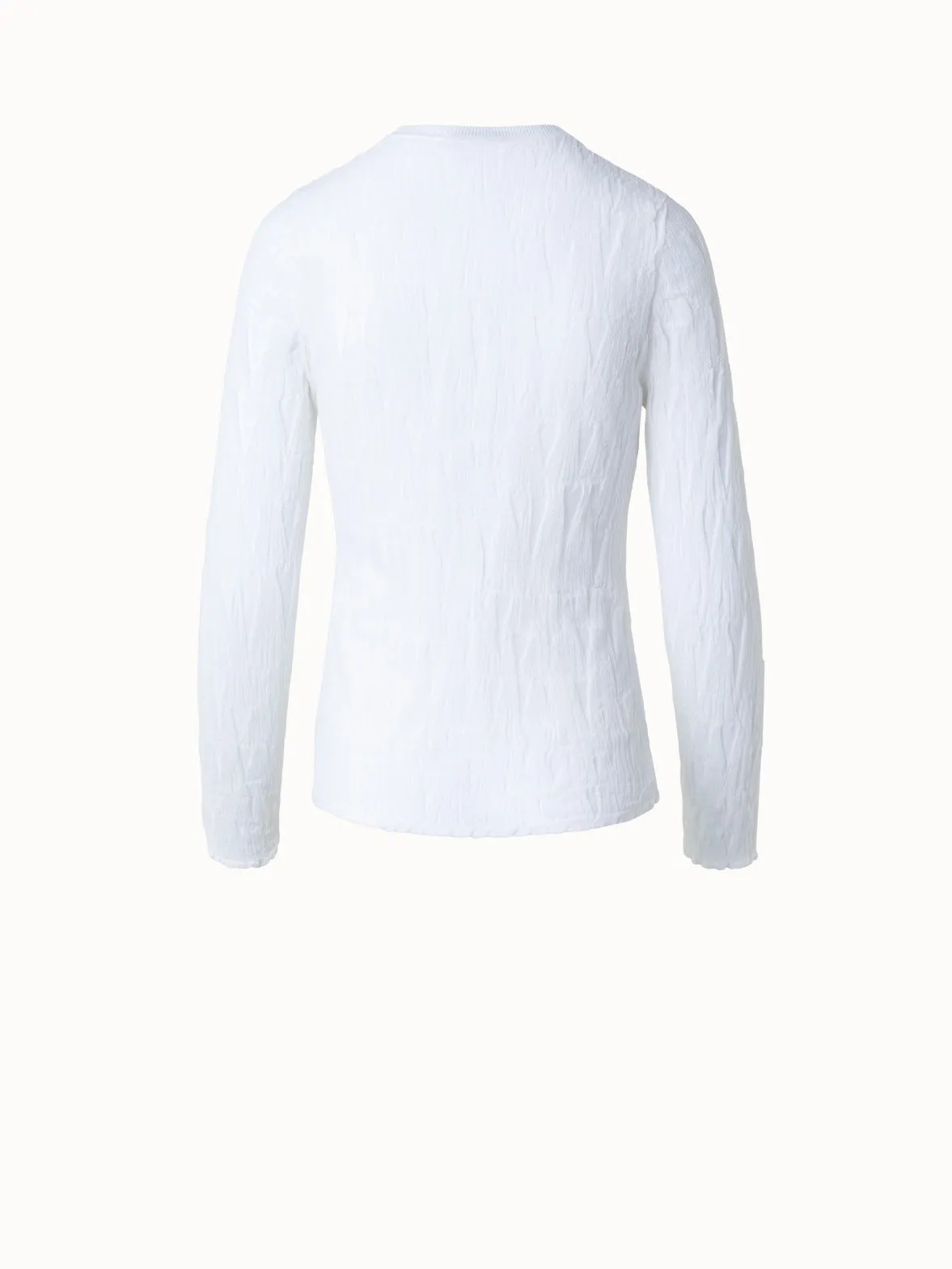 Asagao Knit Sweater with Semi-Sheer Sleeve