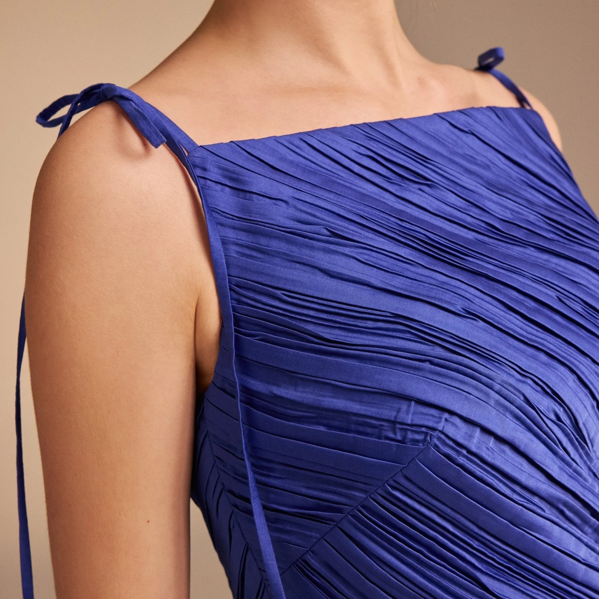 Asymmetric Ruffled Poplin Midi Dress