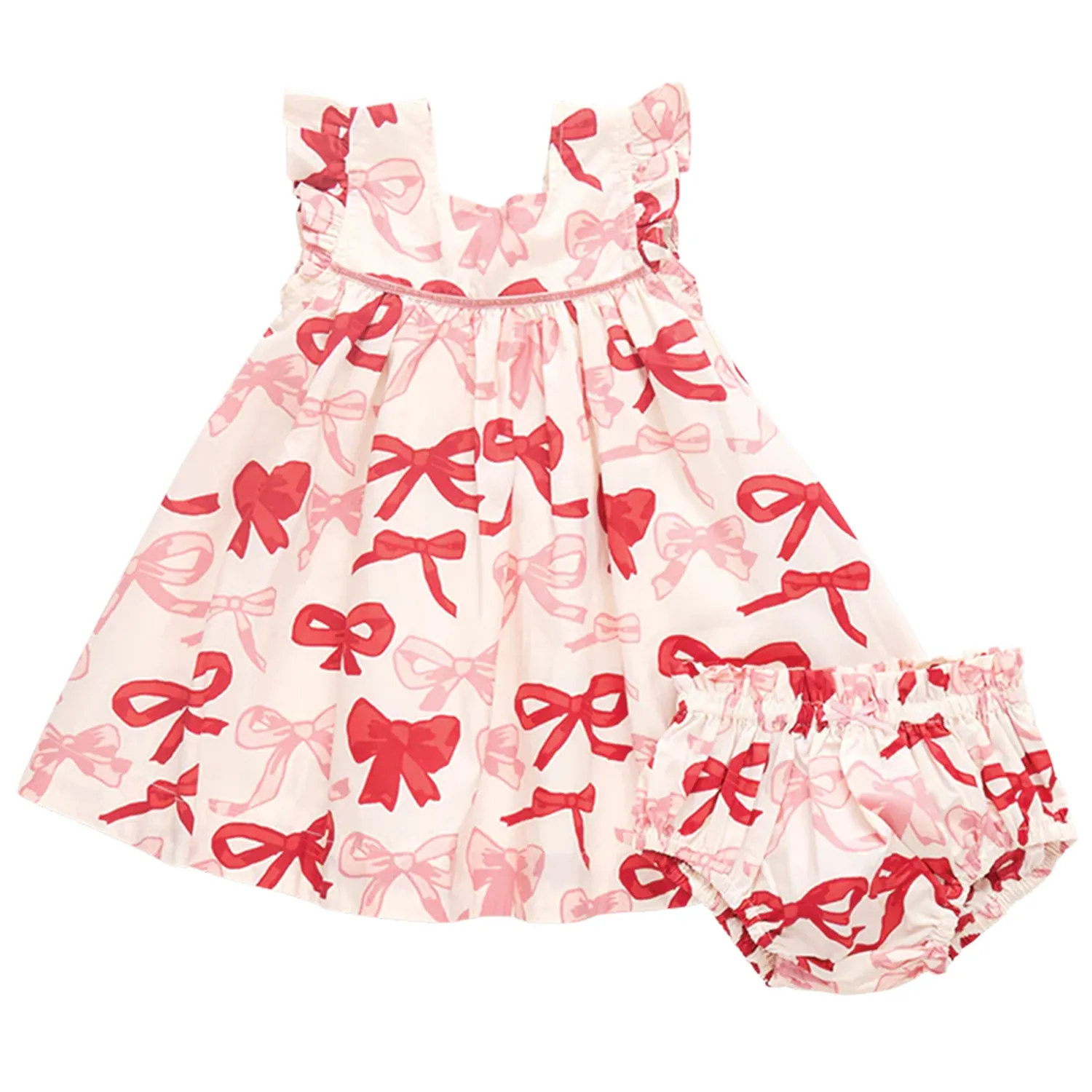 Baby Girls Camelia Dress Set - Valentine Bows