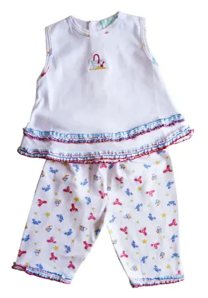 Baby Girl's Crabs & Lobster Short Set