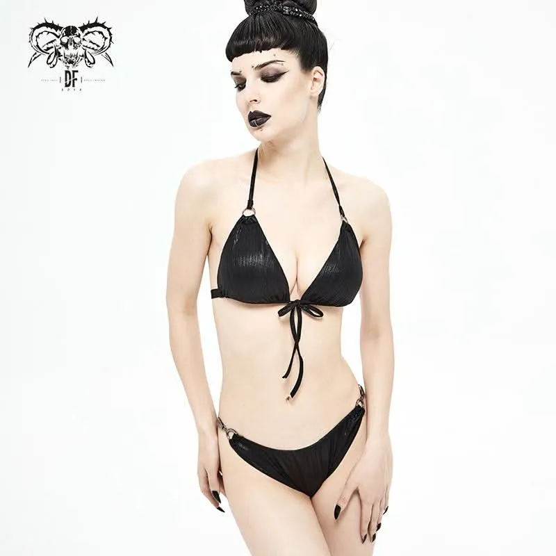 Bas de bikini rayé gothique 'In Bloom'