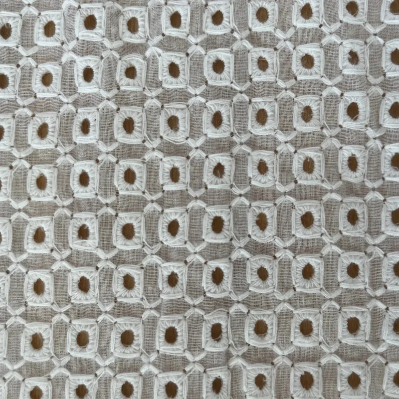 Bianca Block Eyelet Cotton