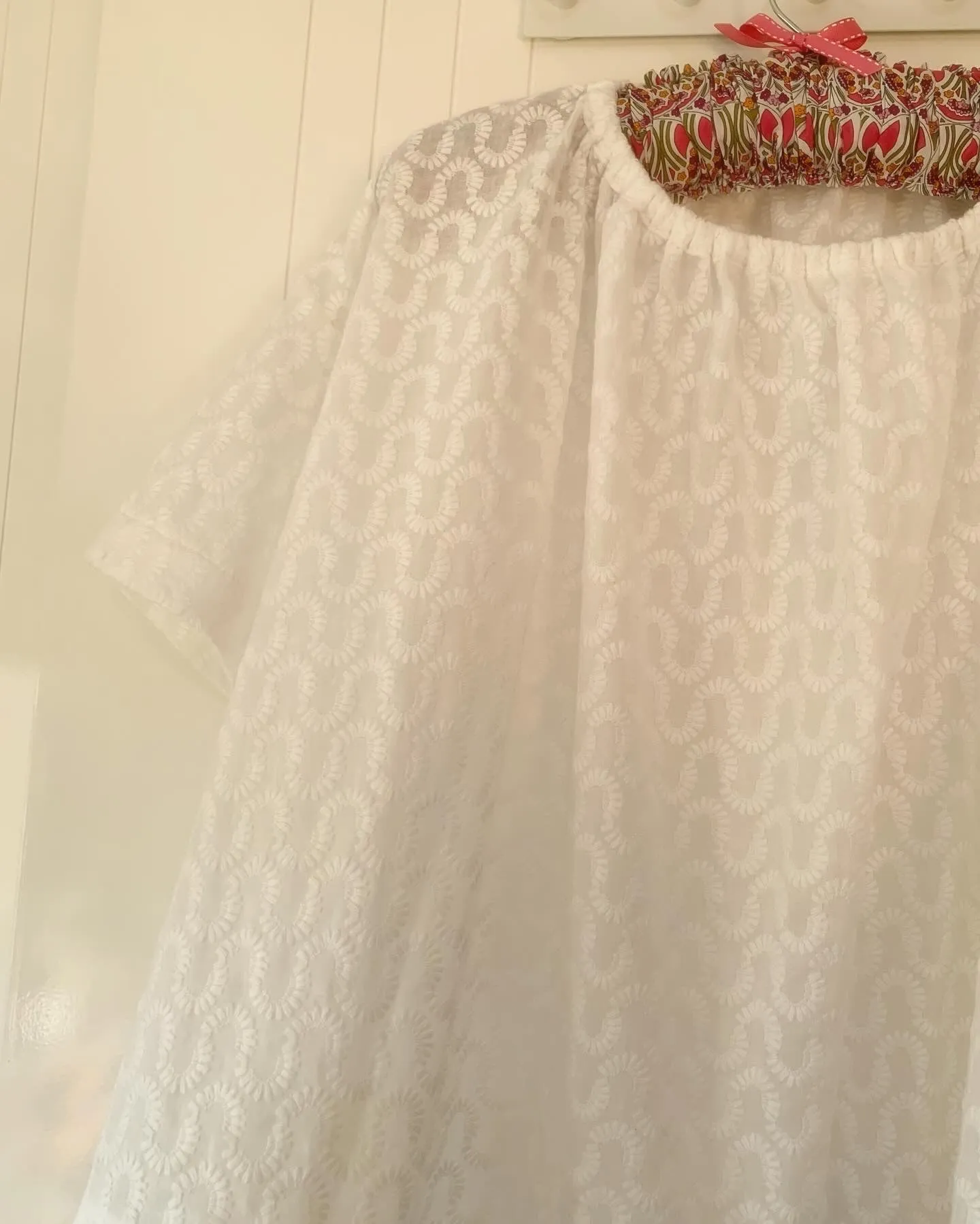 Bianca Fantail Embroidered Cotton Voile