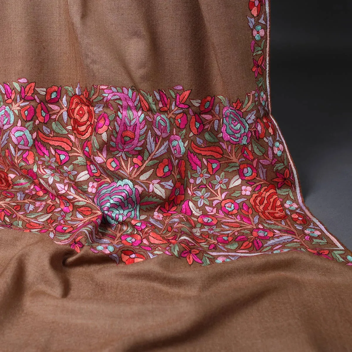 Big Paldar Sozni Embroidered Pashmina Shawl