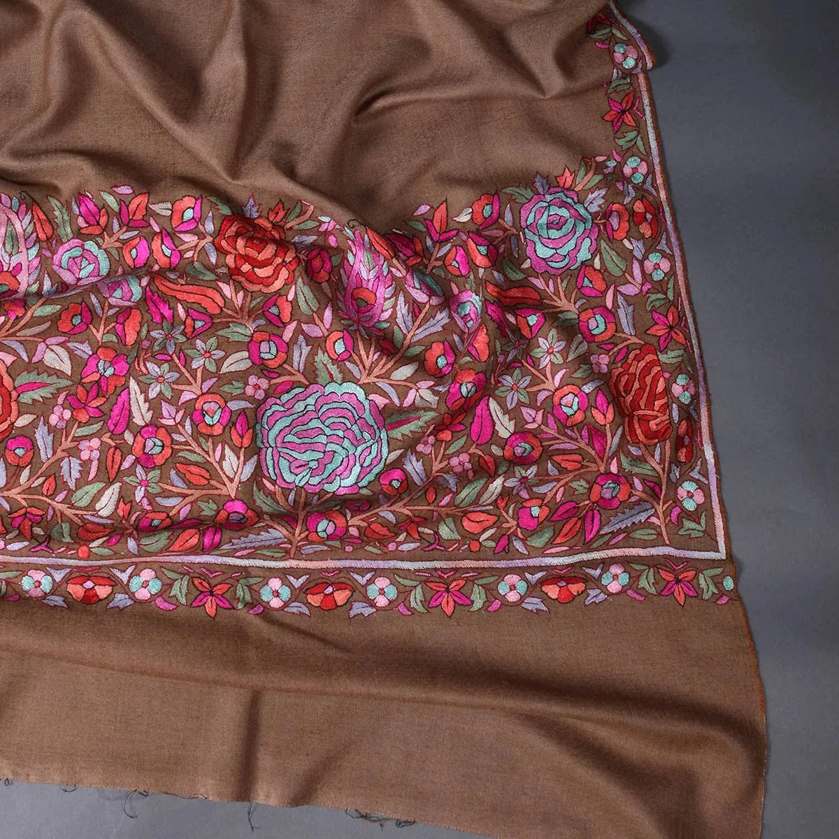 Big Paldar Sozni Embroidered Pashmina Shawl