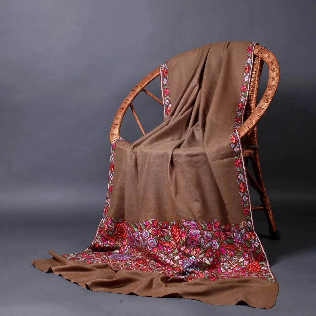 Big Paldar Sozni Embroidered Pashmina Shawl