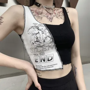 Black and white printed camisole YC24500