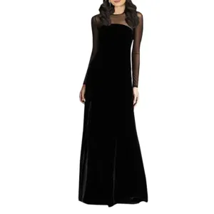 Black Chantilly Lace Gown