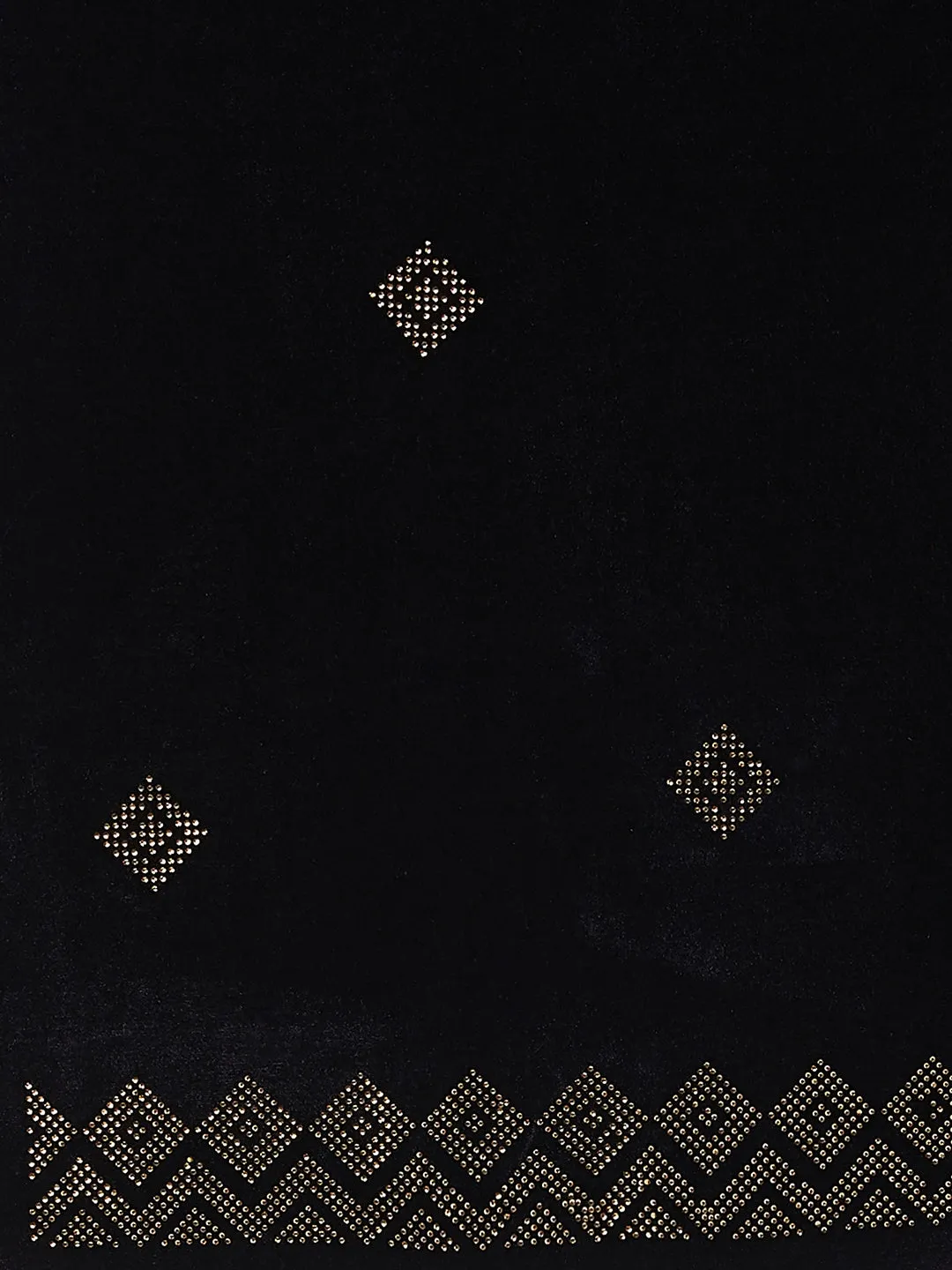 Black Velvet Shawl with Faux Crystals