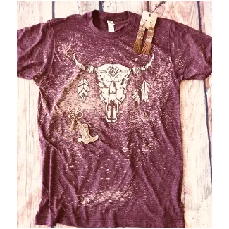 Bleached Cow Head Tee
