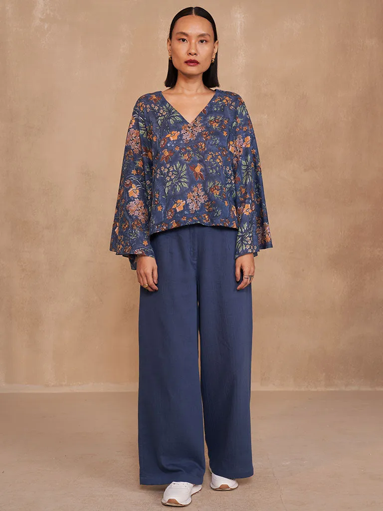Blooming Blue Lyocell Top