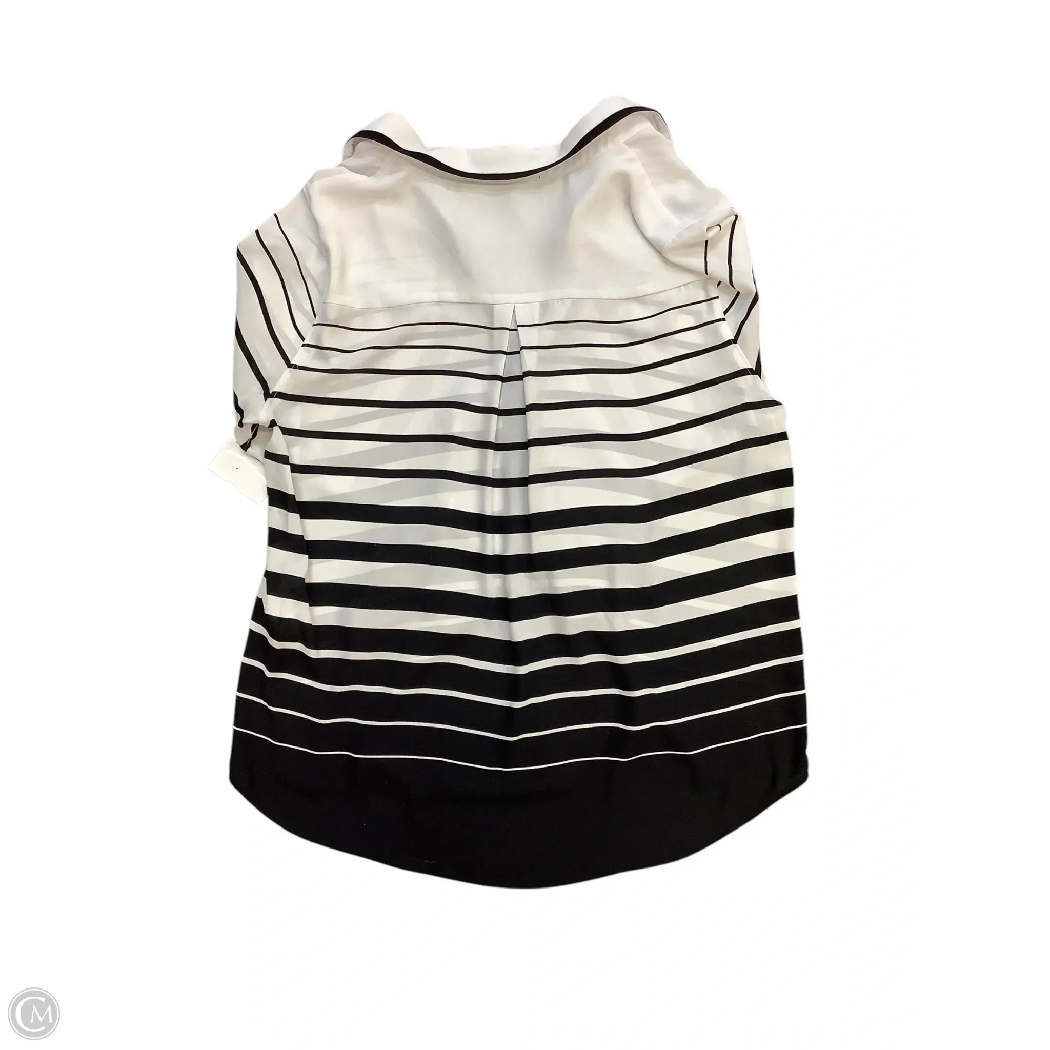 Blouse Long Sleeve By White House Black Market In Black & White, Size: M