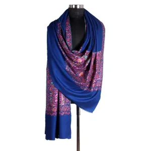 Blue Big Dordar Cashmere Pashmina Shawl