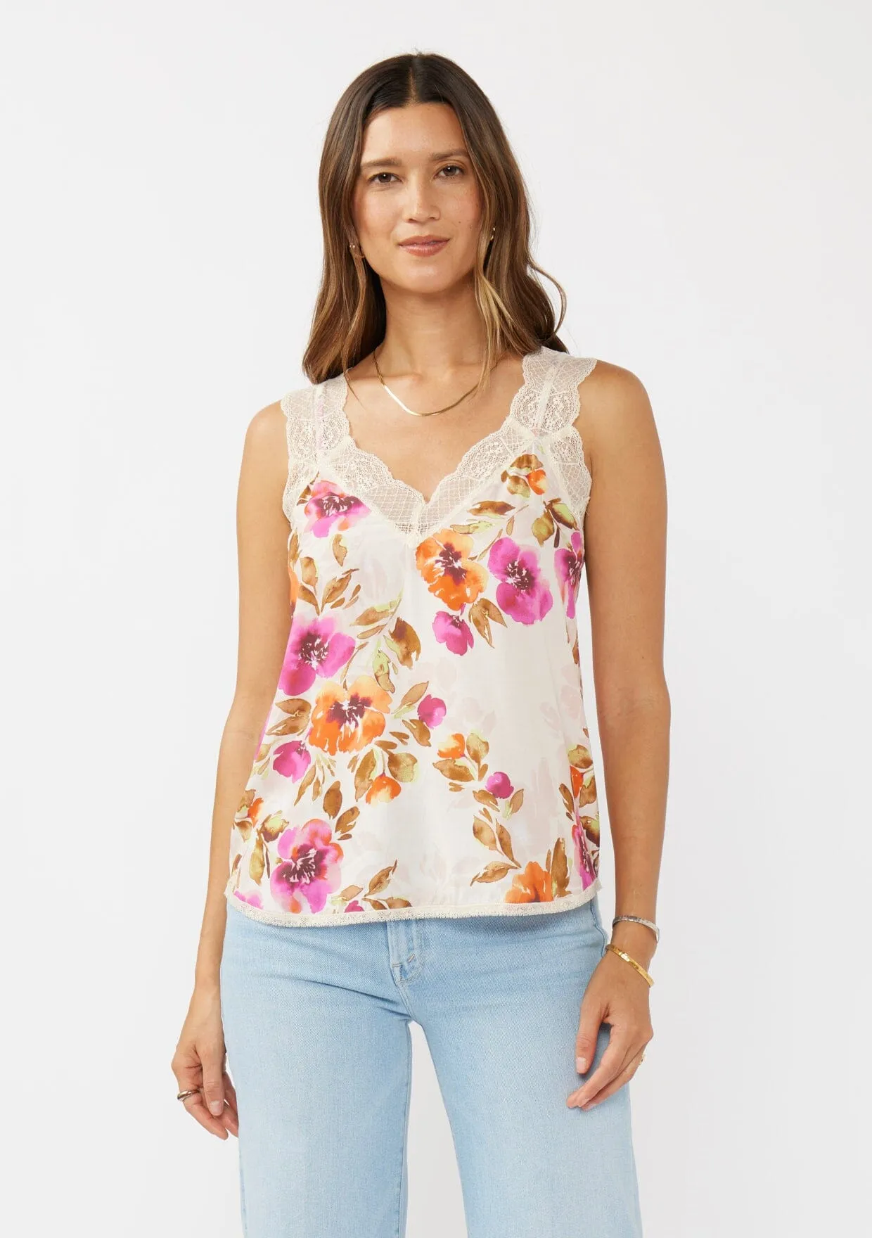 Blushing Meadow Lace Tank Top