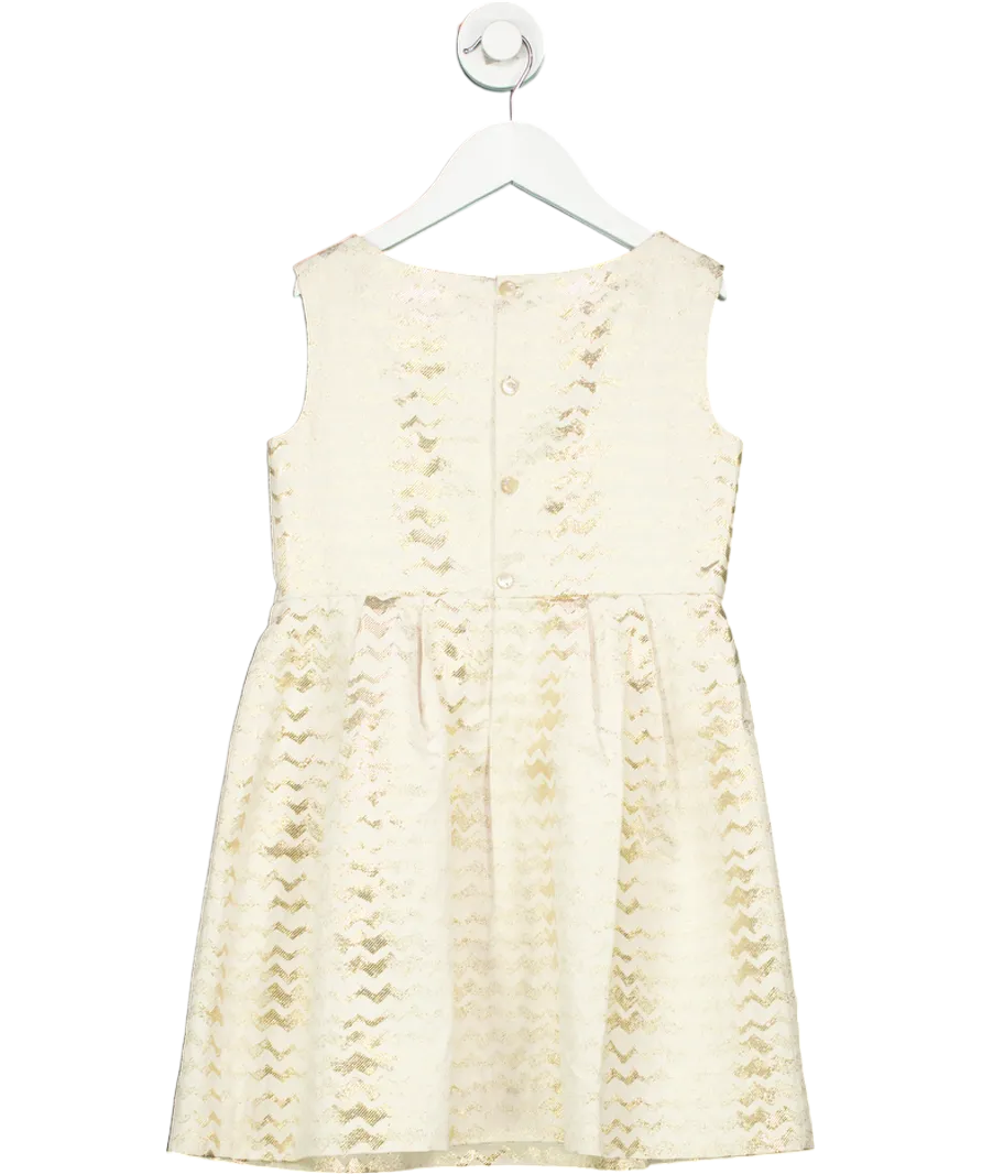 Bonpoint Metallic Zig Zag Dress 8 Years