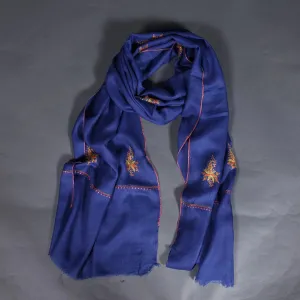 Bootidaar Sozni Blue Base Pashmina Stole