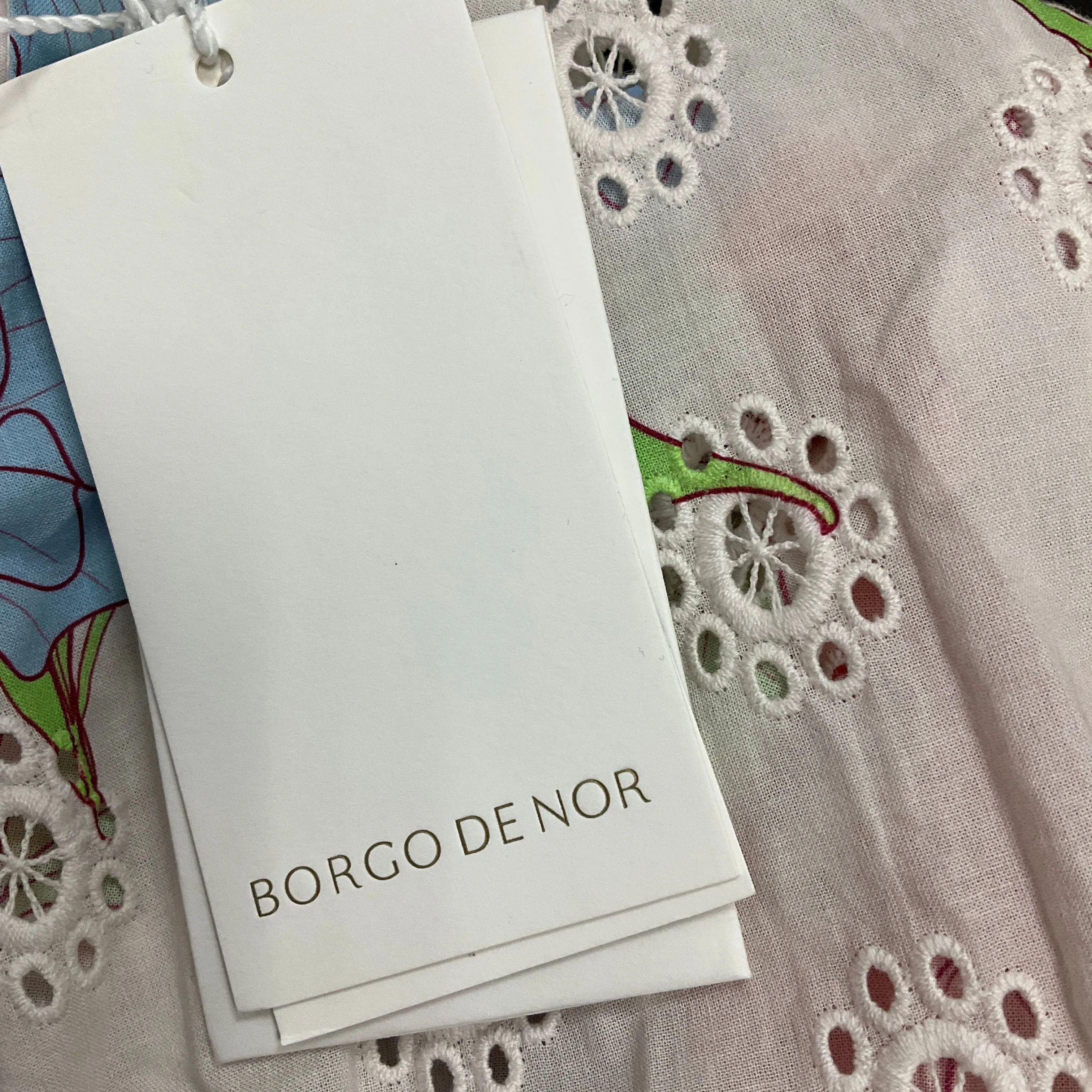Borgo de Nor White Multi Calliope Floral Print Rhea Broderie Anglaise Crop Top