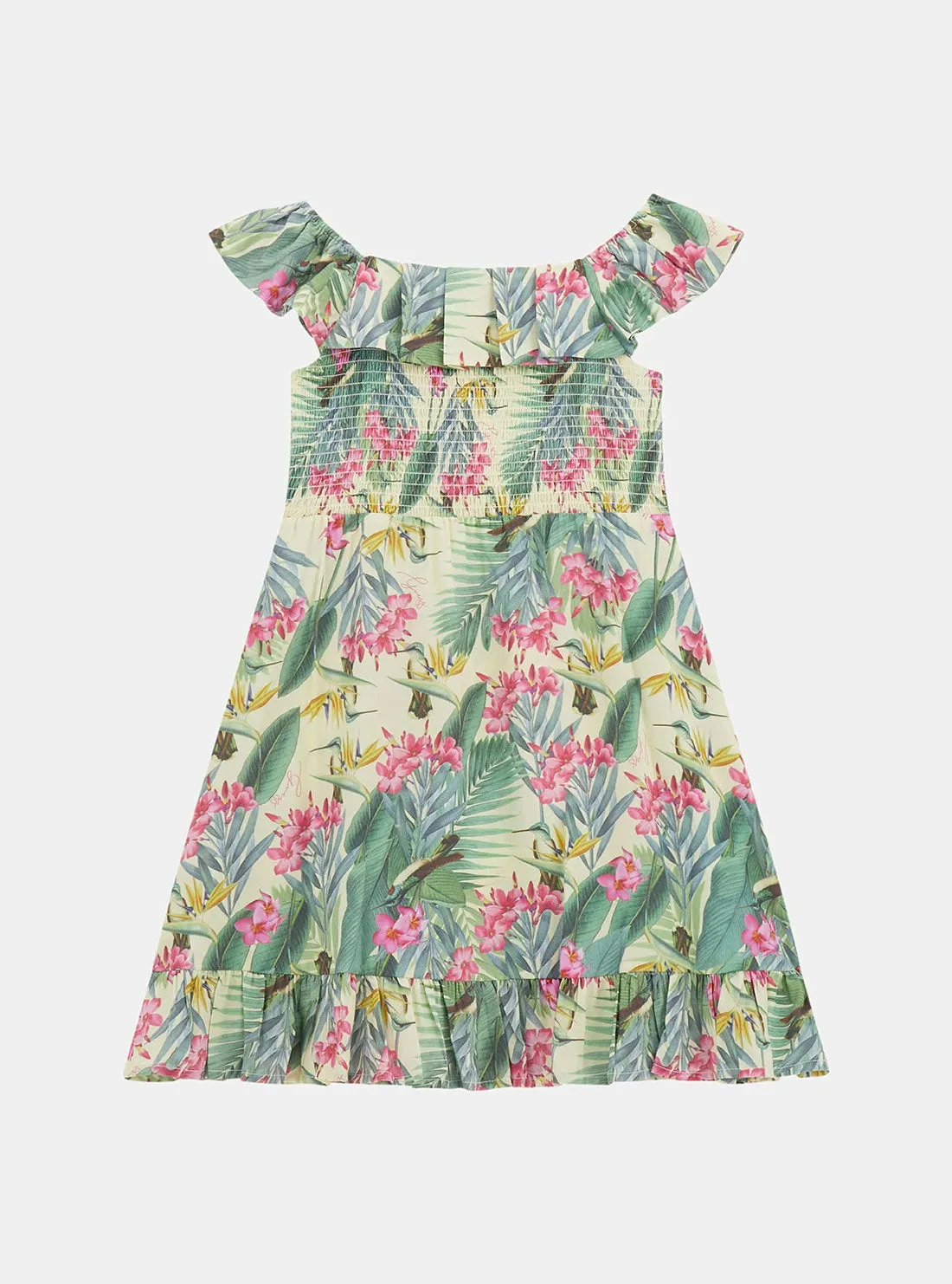 Botanical Print Poplin Dress (7-16)