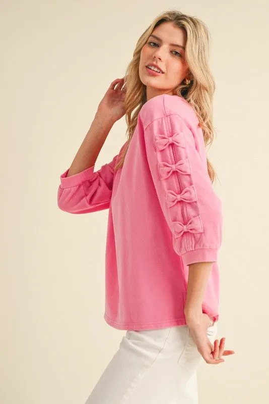 Bow Pink Sweatshirt
