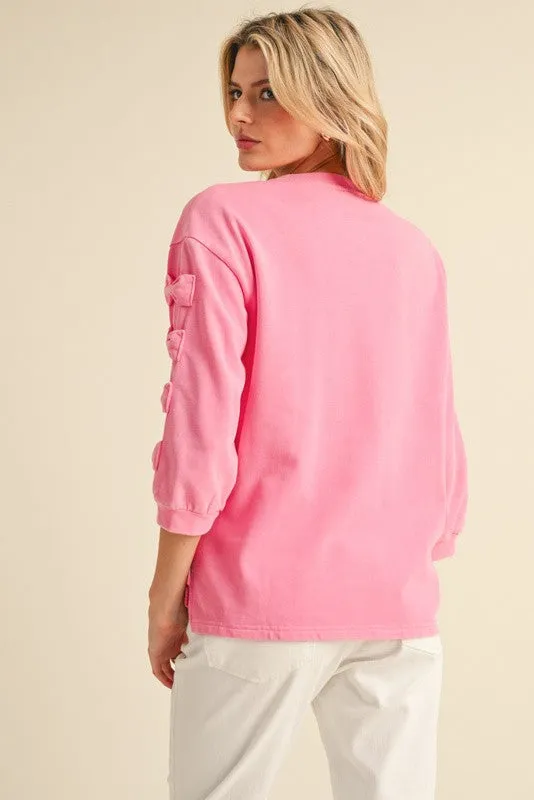 Bow Pink Sweatshirt